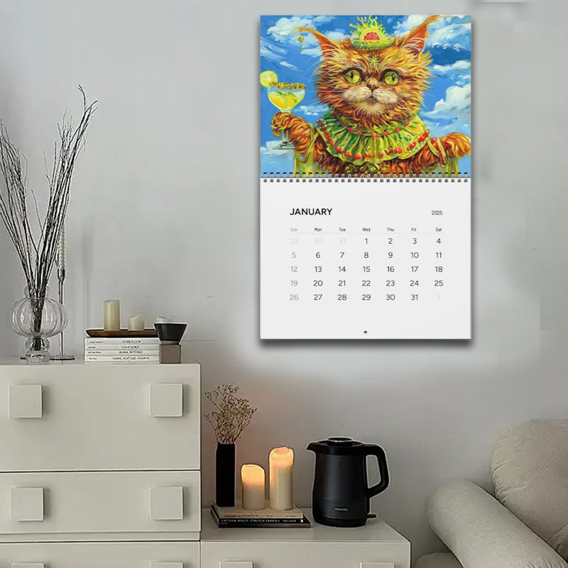 2025 Drunk Cat Calendar