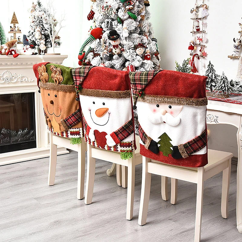 Christmas Decoration Cartoon Chair Cover