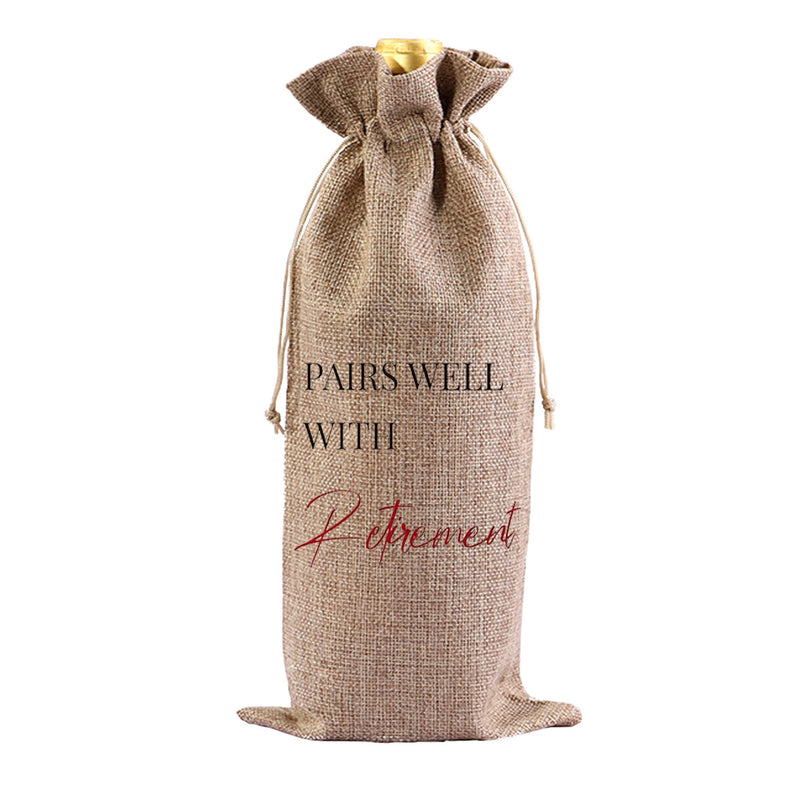 Retirement Wine Decorations Bag