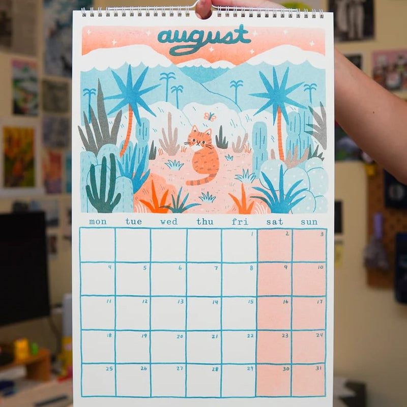 2025 Risograph Cat Calendar