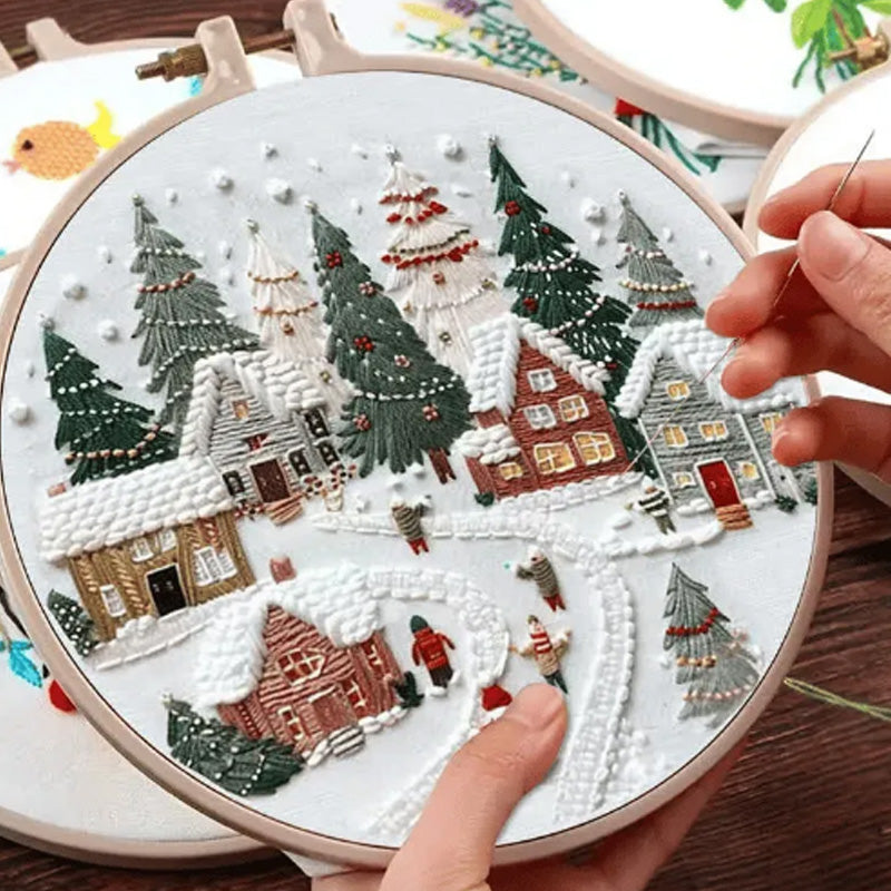 Christmas embroidery material pack