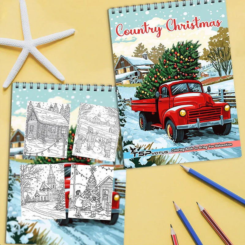 Country Christmas Coloring Book