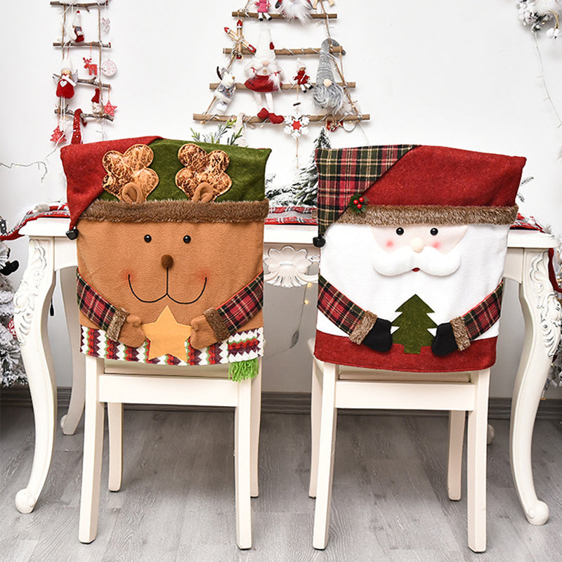 Christmas Decoration Cartoon Chair Cover