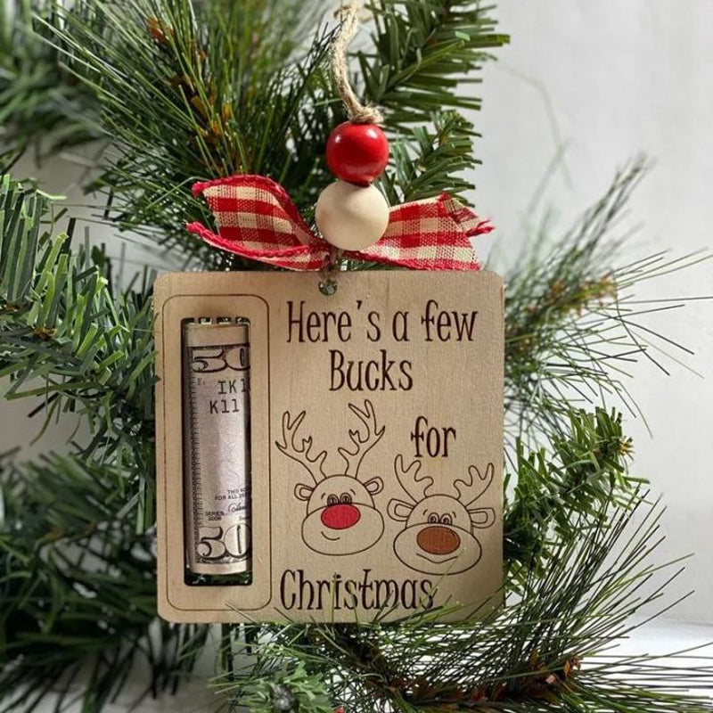 Christmas Wooden Money Holder Gift