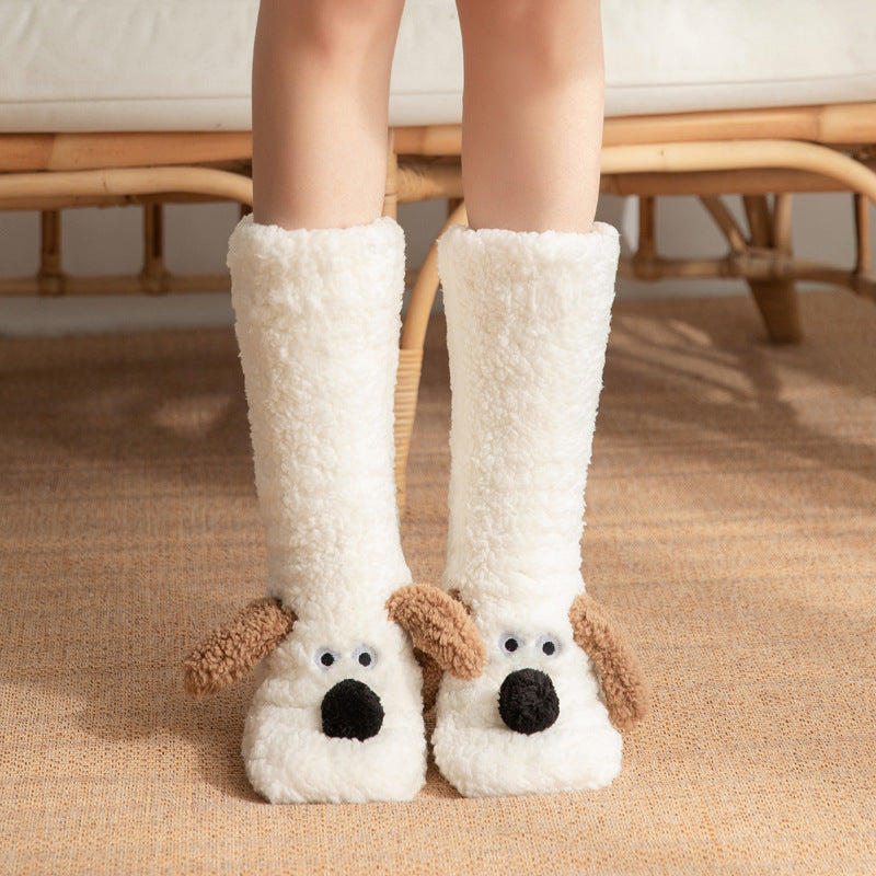 Cute Plush Dog Socks