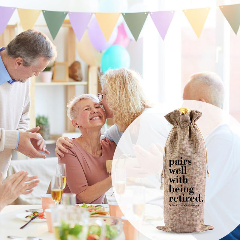 Retirement Wine Decorations Bag