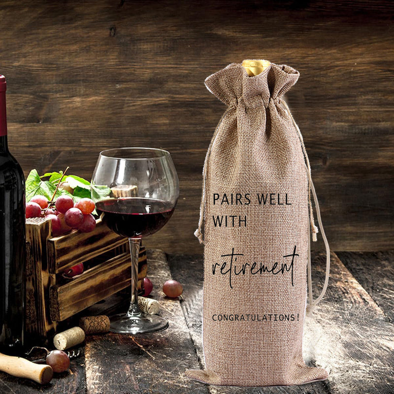 Retirement Wine Decorations Bag