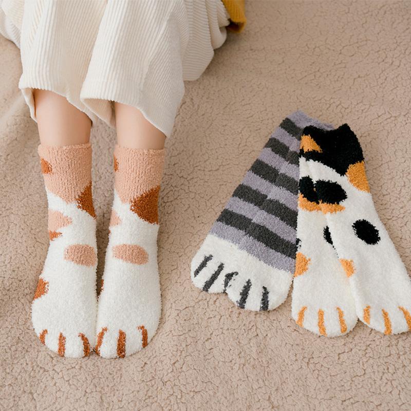 Thick Warm Cute Cat Claw Floor Socks