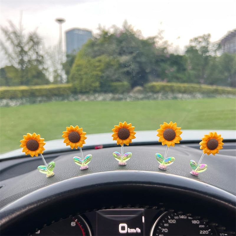 Cute Sunflower Car Ornament