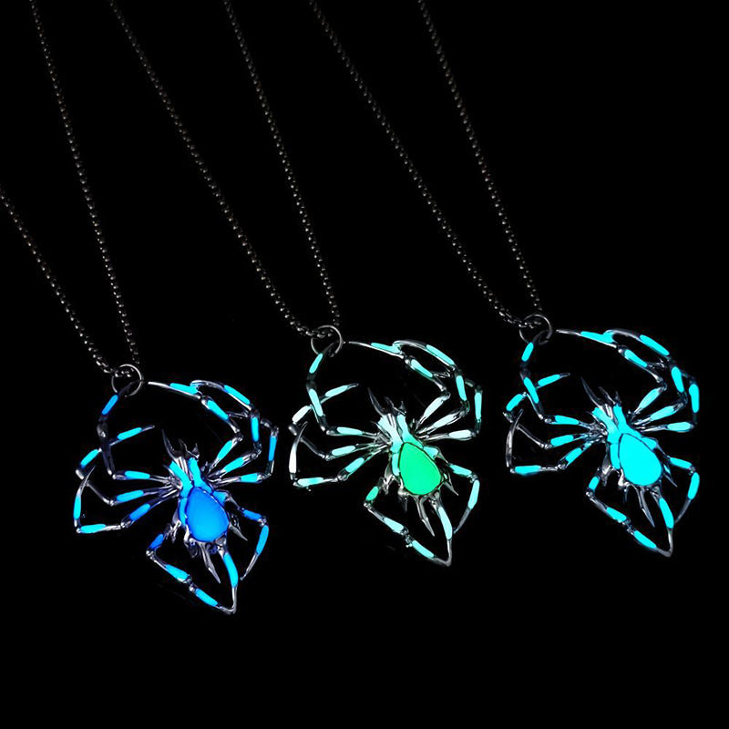 Glow-in-the-Dark 3D Spider Necklace