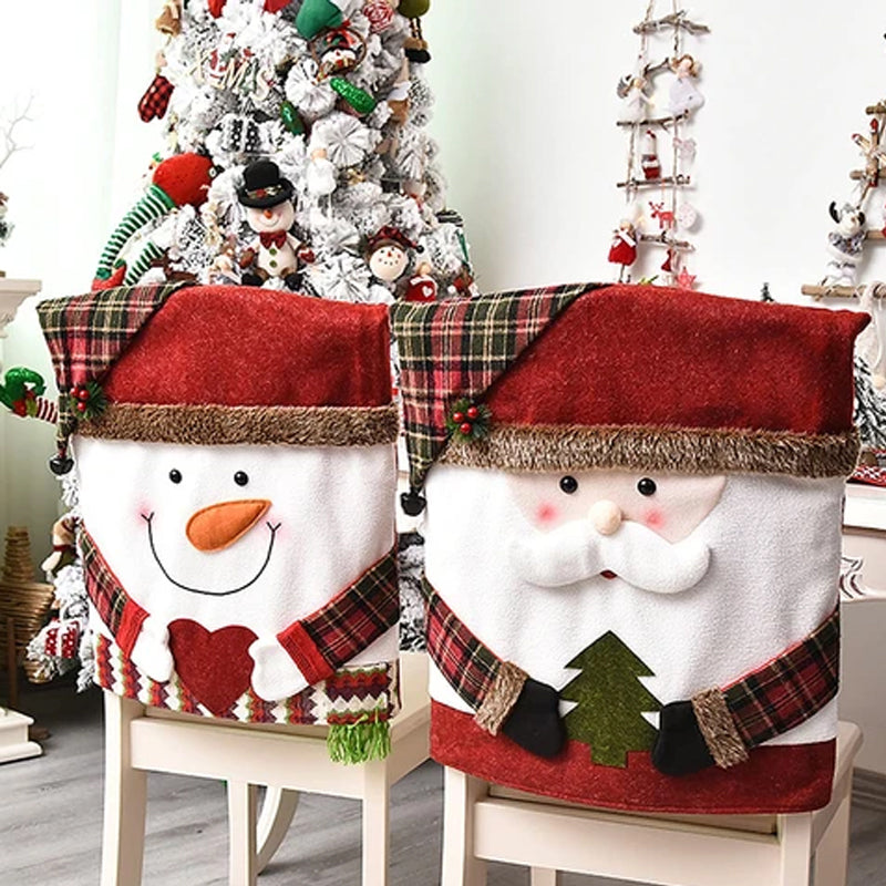 Christmas Decoration Cartoon Chair Cover