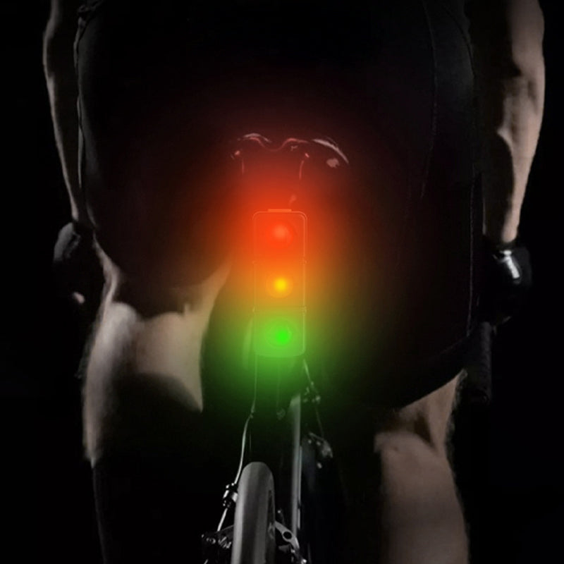 USB rechargeable three-color bicycle light