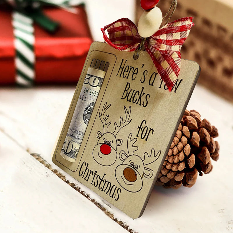 Christmas Wooden Money Holder Gift