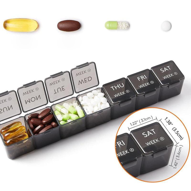 28-Compartment Large-Capacity Portable Pill Organizer