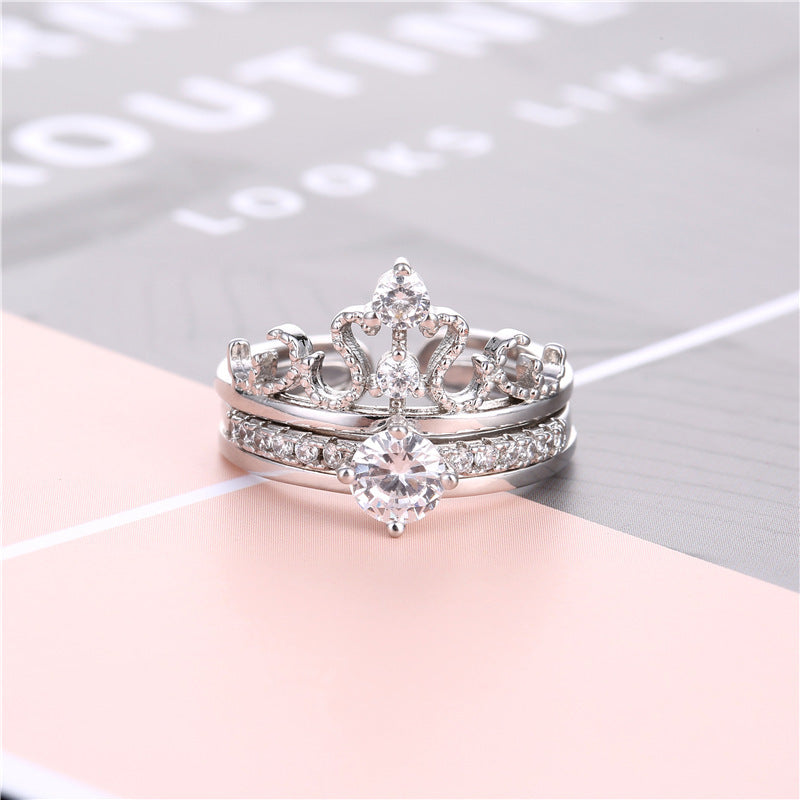 Detachable two-piece crown ring