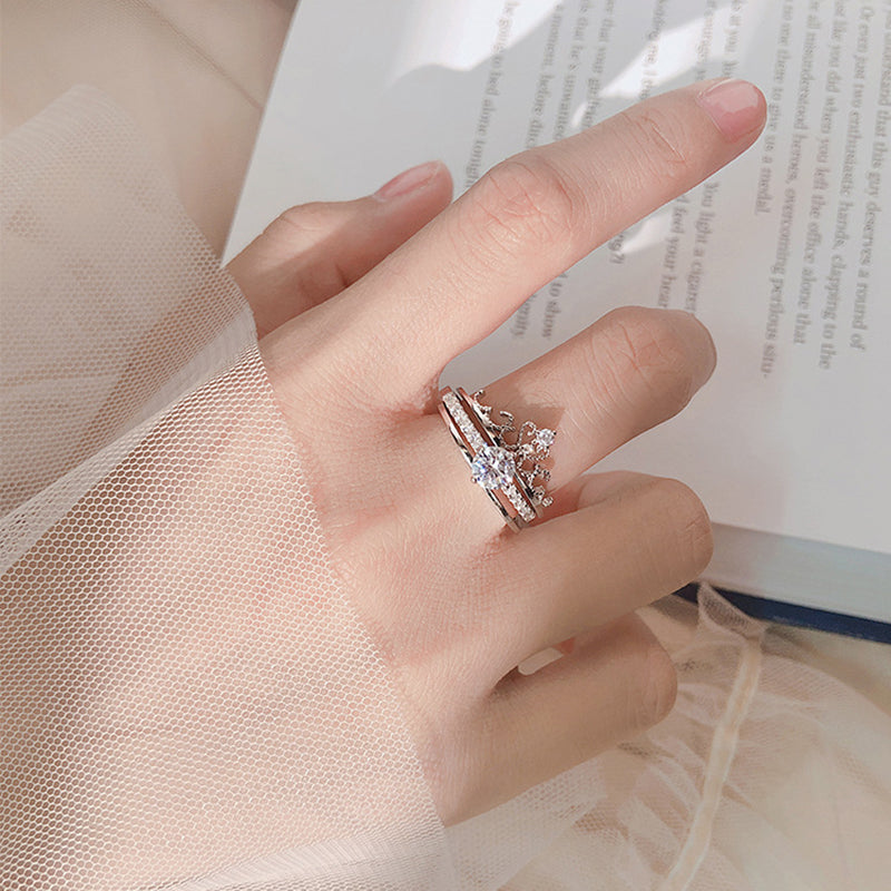 Detachable two-piece crown ring