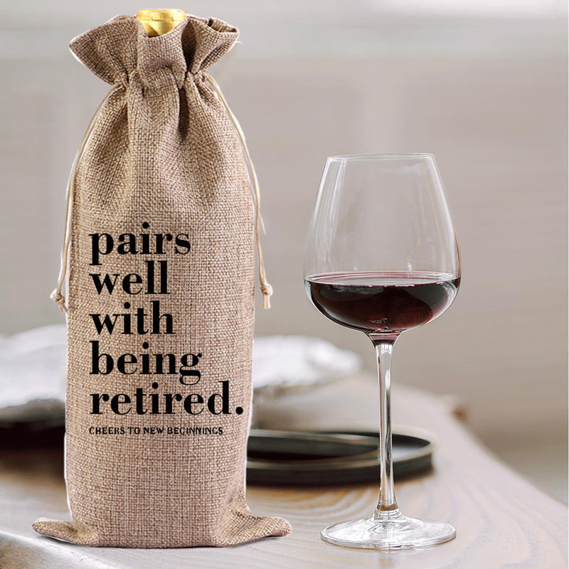 Retirement Wine Decorations Bag