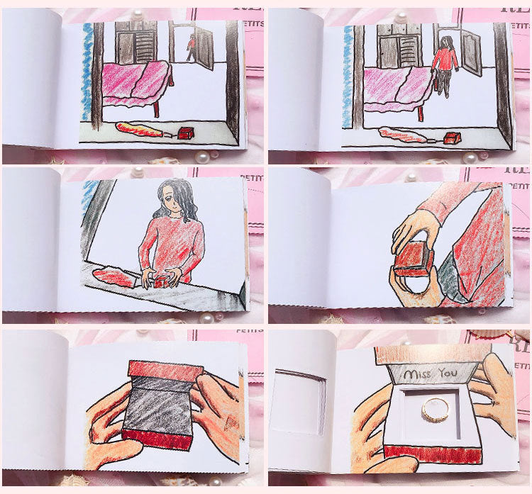 Hidden jewelry gift animated book