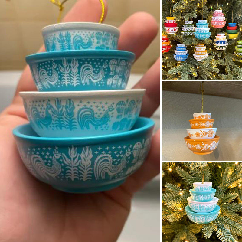 Christmas Resin Mixing Bowl Pendant