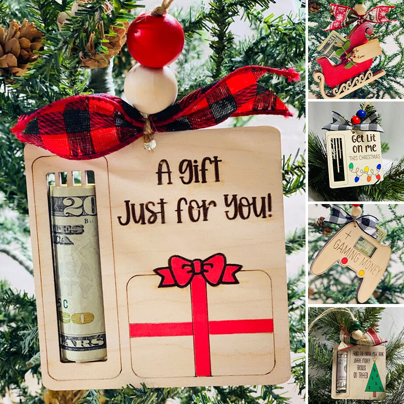 Christmas Wooden Money Holder Gift