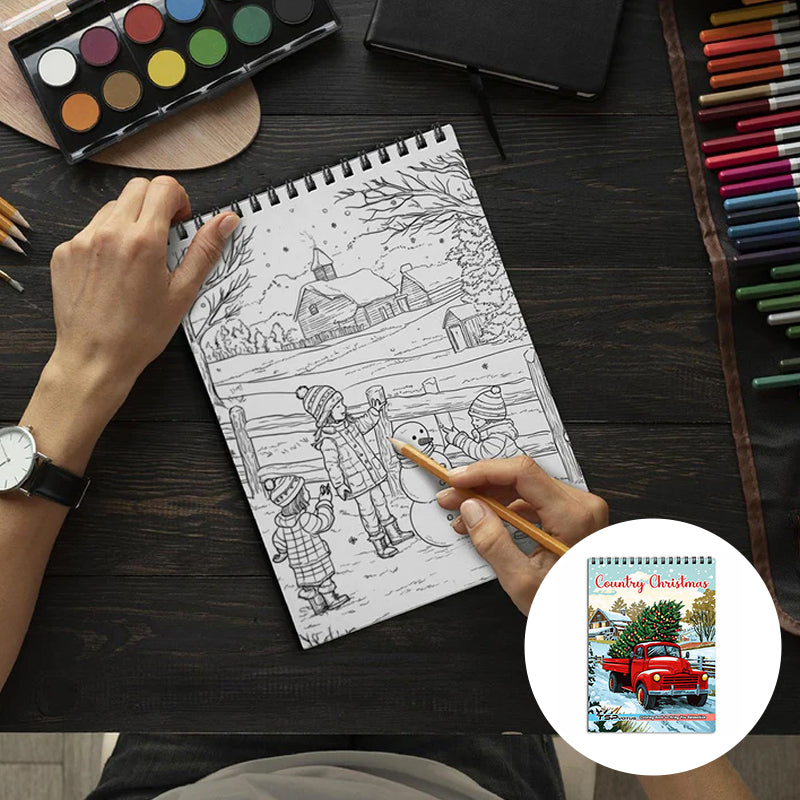 Country Christmas Coloring Book