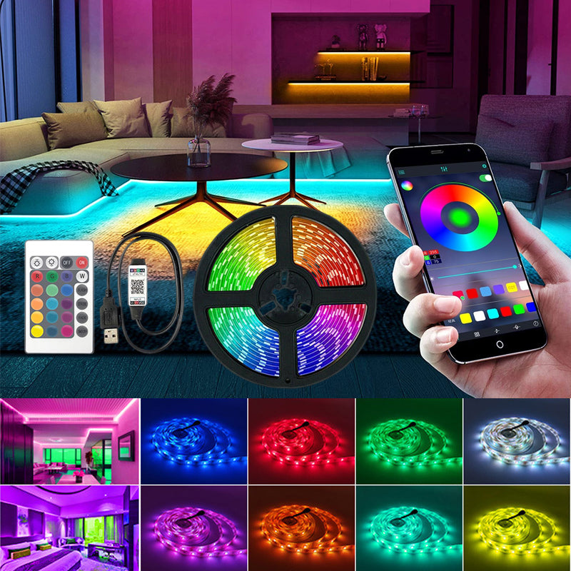 5050rgb Light Strip Set 5v Light Strip 24-Key Remote Control Bluetooth