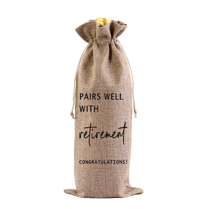 Retirement Wine Decorations Bag