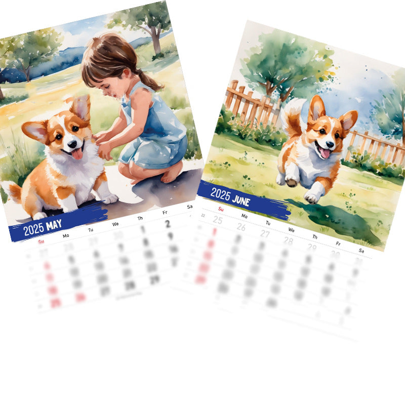 Cute Corgi 2025 Wall Calendar