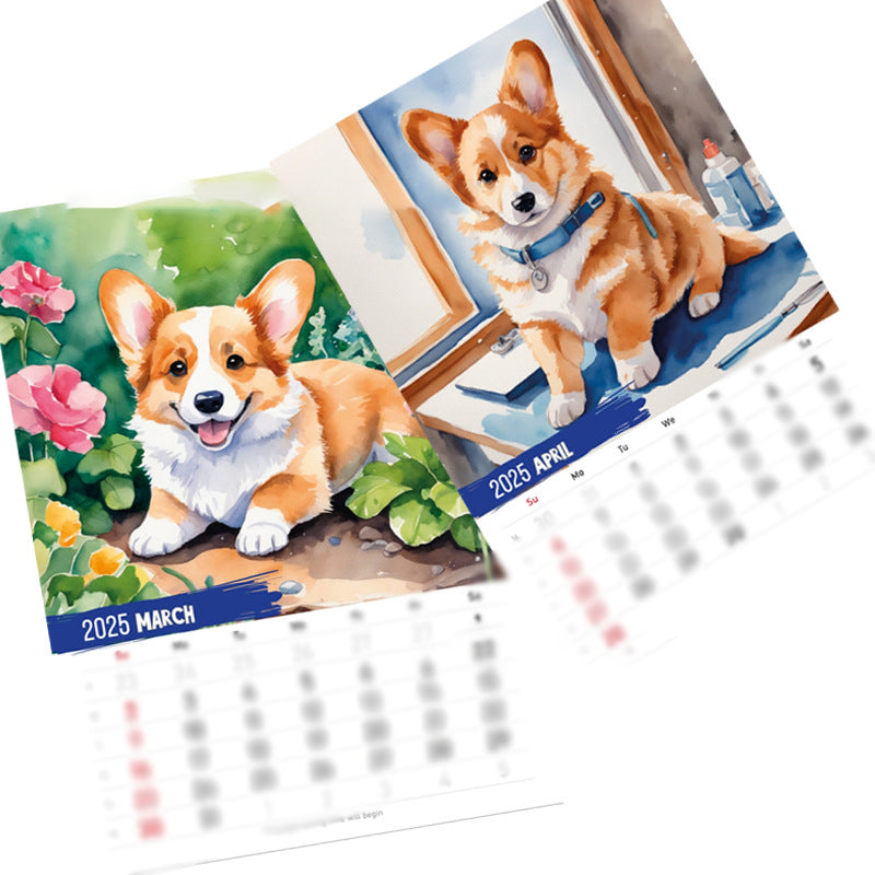 Cute Corgi 2025 Wall Calendar