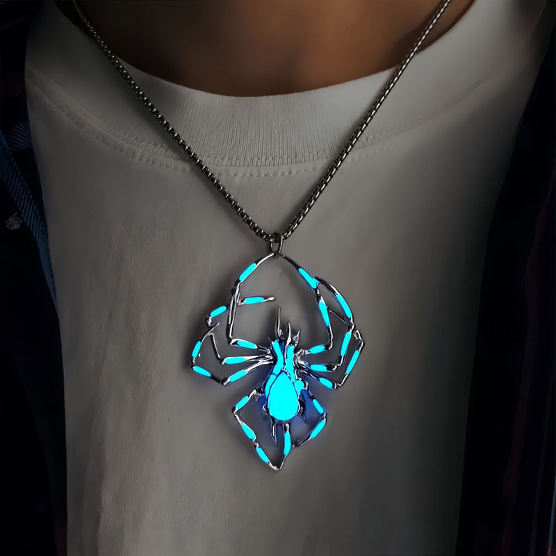 Glow-in-the-Dark 3D Spider Necklace