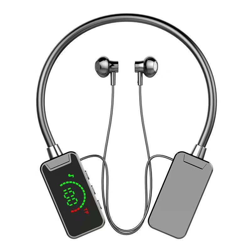 Neckband Digital Display Bluetooth Headset