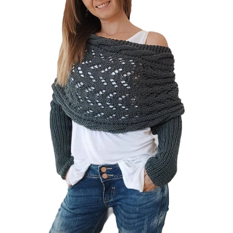 Knitted Cable Wrap For Women