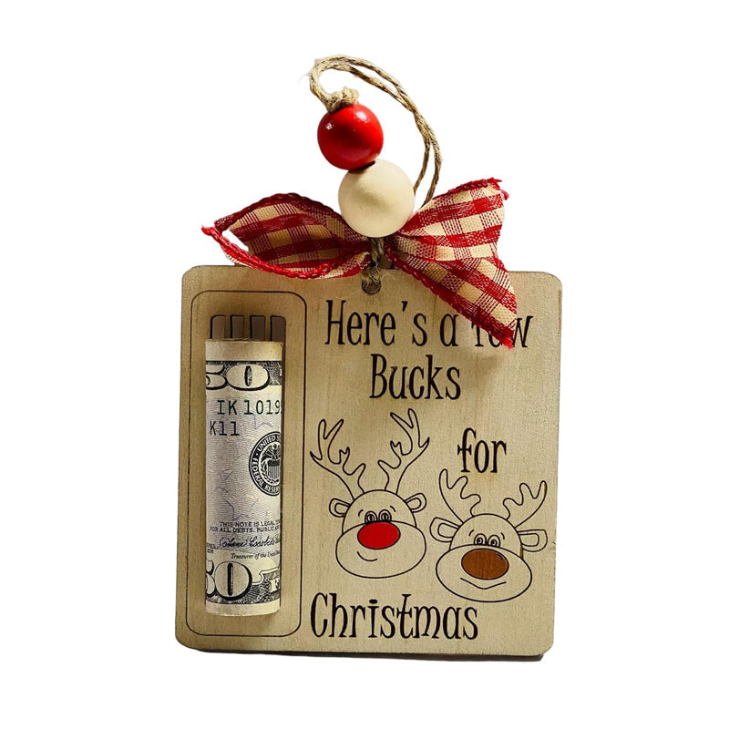 Christmas Wooden Money Holder Gift