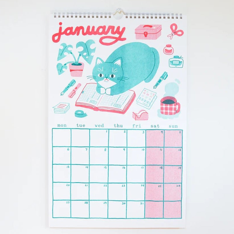 2025 Risograph Cat Calendar