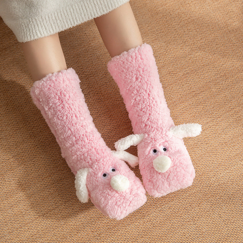 Cute Plush Dog Socks