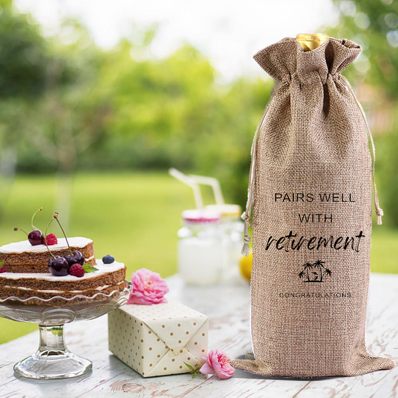 Retirement Wine Decorations Bag