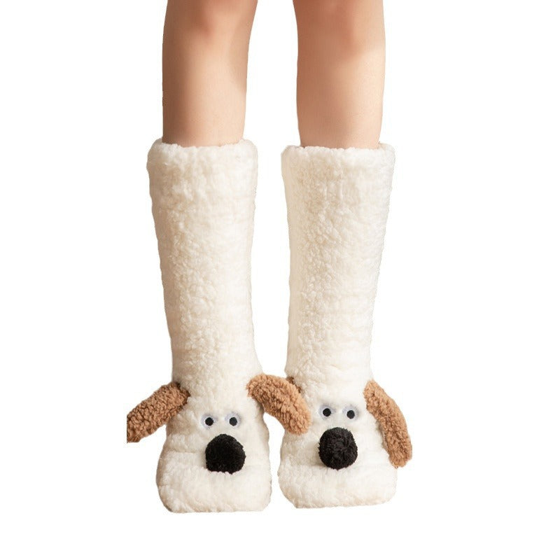 Cute Plush Dog Socks