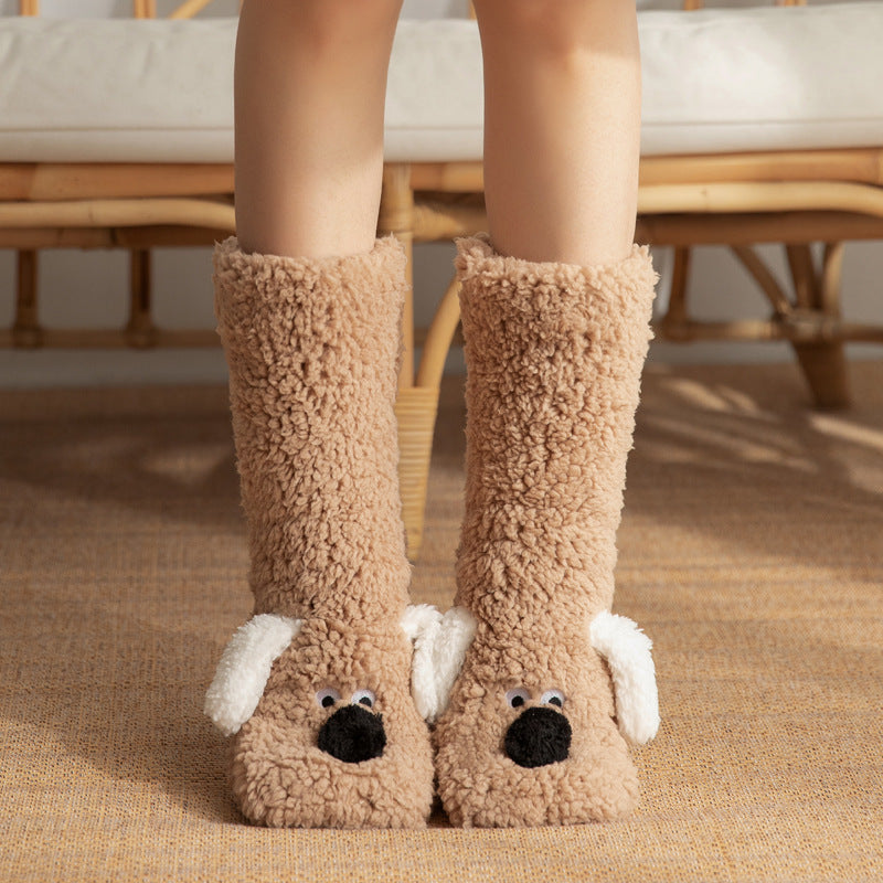 Cute Plush Dog Socks