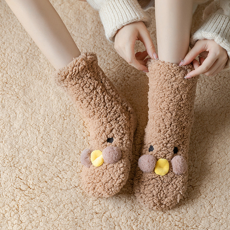 Cute Plush Dog Socks