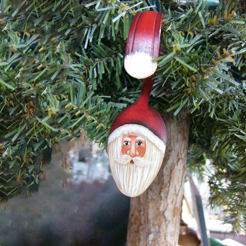 Curly Fork Santa Christmas Ornament