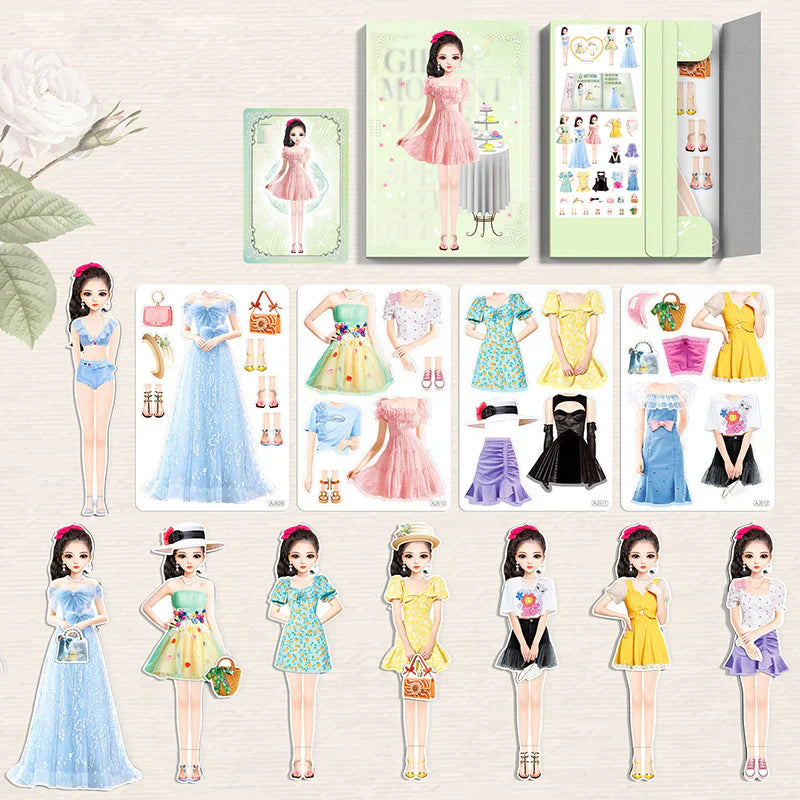 👗Magnetic Princess Dress Up Paper Doll👸