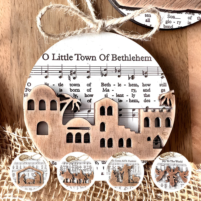 Music Sheet Nativity Ornament