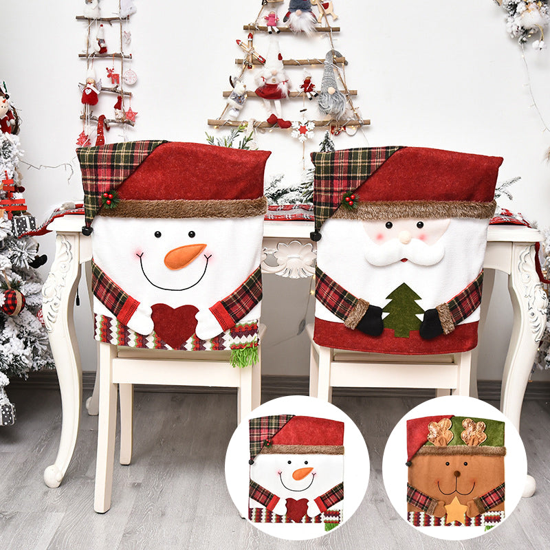 Christmas Decoration Cartoon Chair Cover