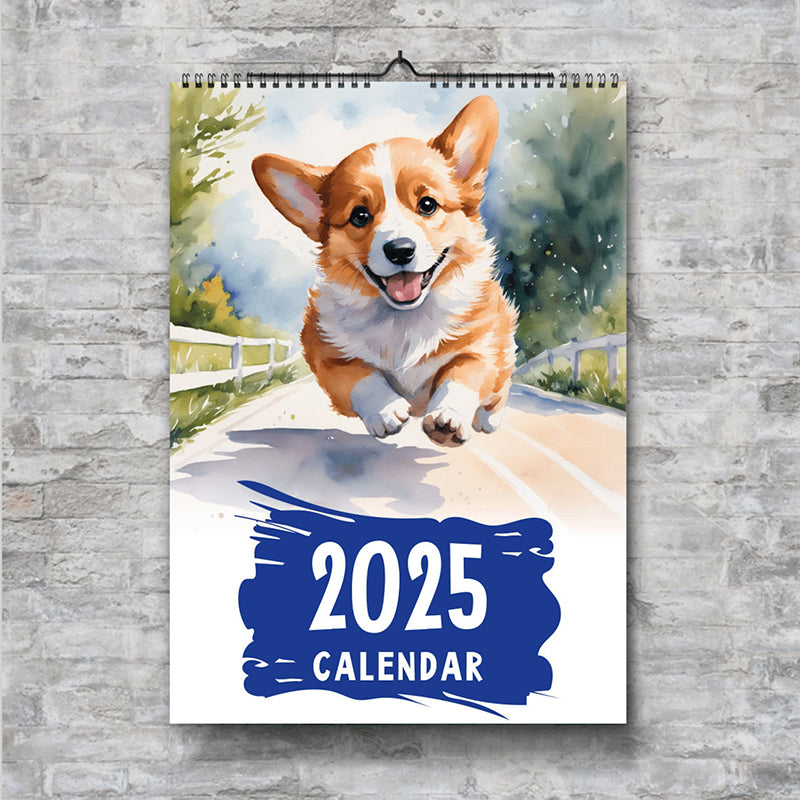 Cute Corgi 2025 Wall Calendar