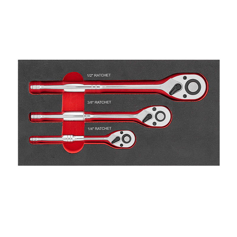 72-Tooth Short Handle Ratchet Wrench