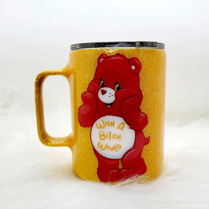 Bear Glitter Stainless Steel Mug