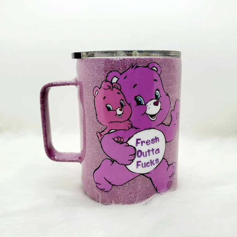 Bear Glitter Stainless Steel Mug