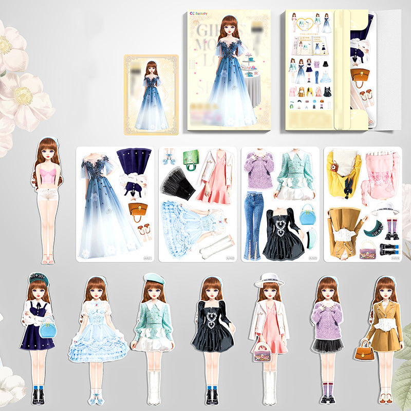 👗Magnetic Princess Dress Up Paper Doll👸