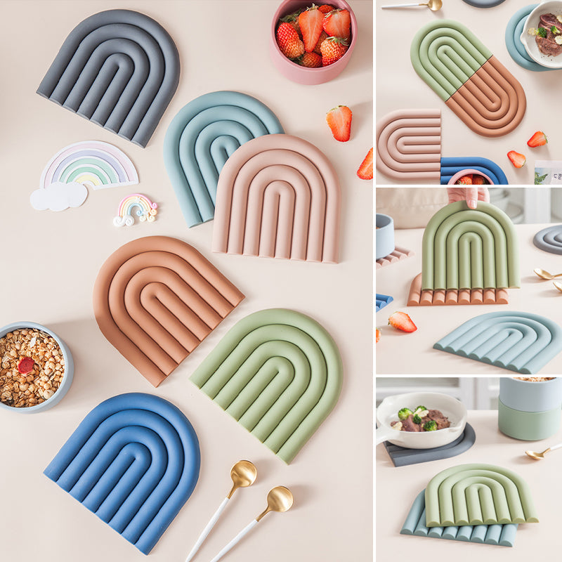 Rainbow Silicone Table Mat Coaster