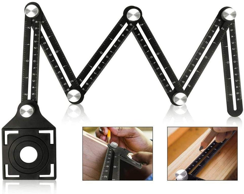 Amenitee Six-Sided Aluminum Alloy Angle Measuring Tool